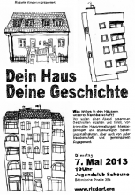 Flugblatt "Dein Haus, deine Geschichte"